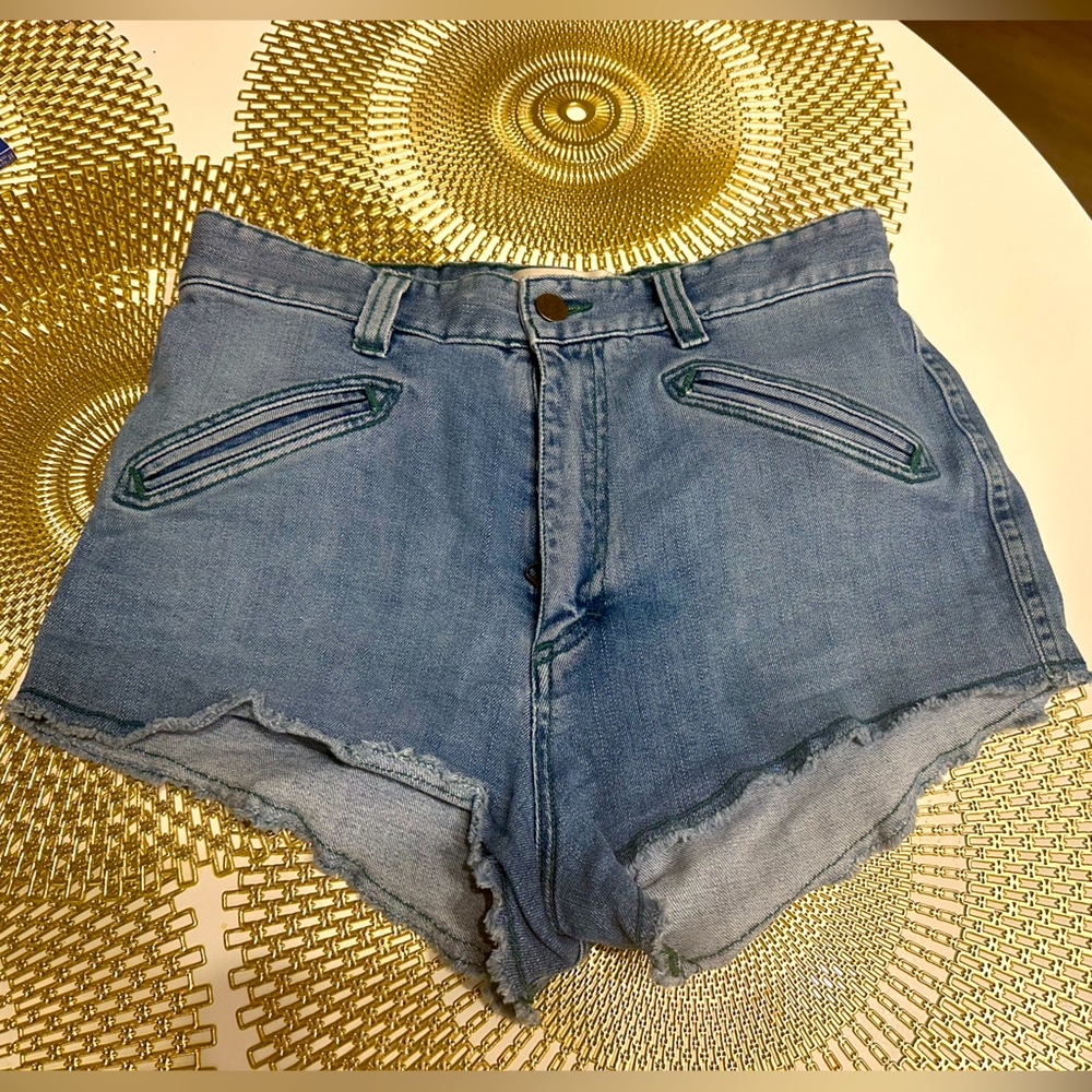 MADE IN ITALY HIGH CUT DESIGNER JEAN SHORTS!!!!